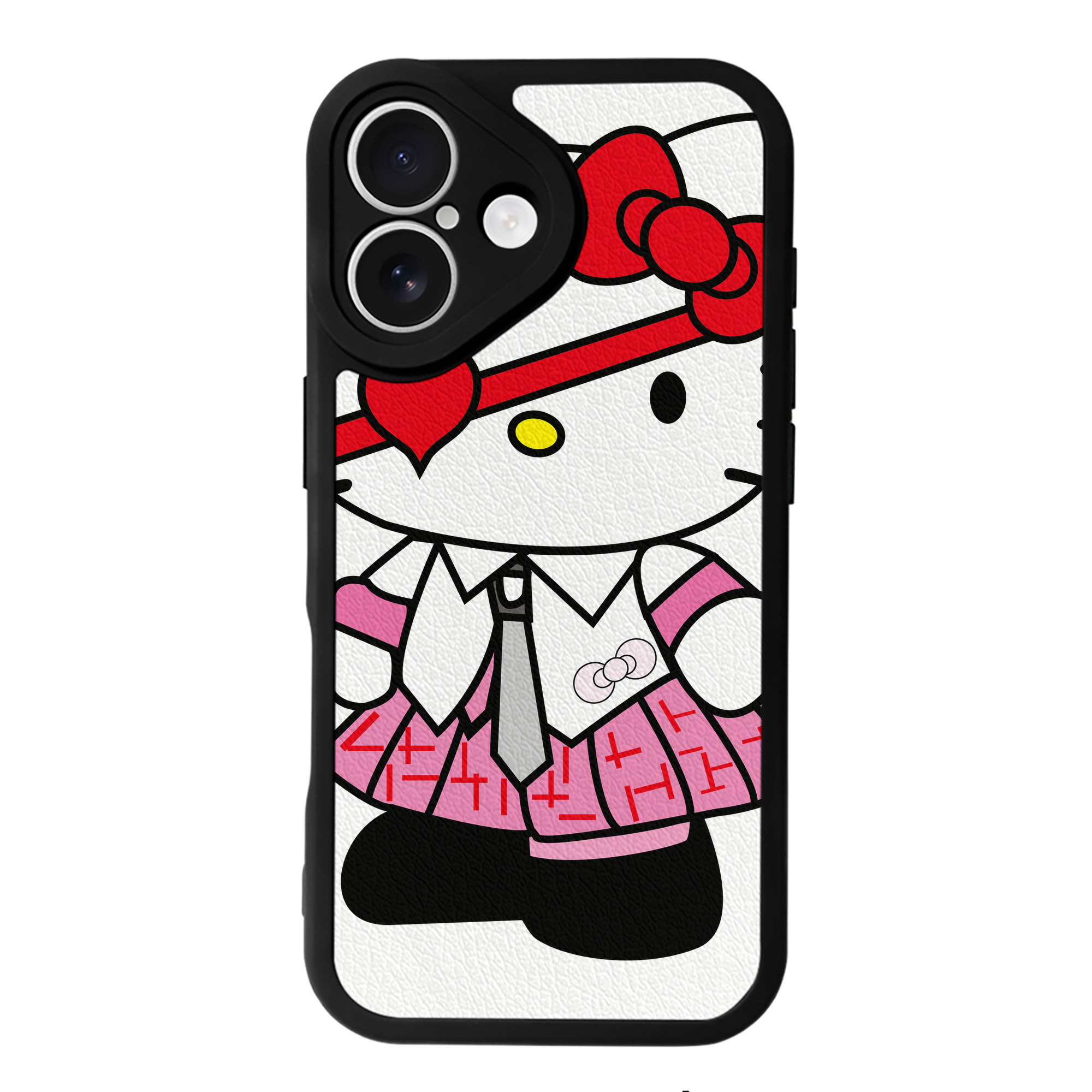 （画像用） Hello Kitty ハローキティ 【iPhone 16シリーズ対応】シリコンスマホケース（レザー調） 材質：シリコン
